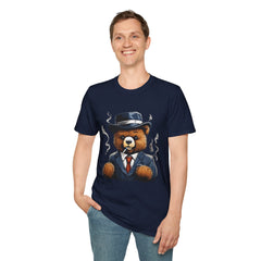 Gentleman Bear Graphic Teddy T-Shirt - Fun and Stylish Unisex Tee