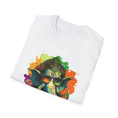 Devotional Printed T-Shirt - Colorful Art Tee for Spiritual Vibes