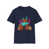 Charming Bear Graphic Unisex Softstyle Teddy T-Shirt - Casual Vibe, Perfect for Gifting