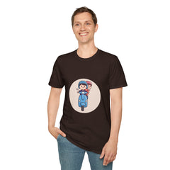 Fun Cartoon Scooter Ride Unisex Relatonship T-Shirt