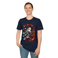 DEMONSSLAYER ANIME Printed T-Shirt - Unisex Softstyle T-Shirt for Anime Fans