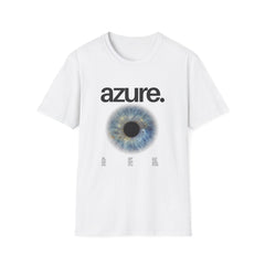 Azure Eye Girl T-Shirt | Unisex Softstyle Tee for Art & Nature Lovers