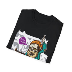 Skateboarder Graffiti Graphic Unisex T-Shirt - 'Skate or Die' Design