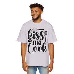 Funny Chef's Oversized Tee - 'Kiss the Cook' Shirt for Food Lovers