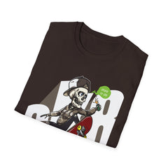 Skateboarding Dog Graffiti Graphic T-Shirt - Unisex Softstyle Tee