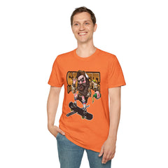 Skateboard Graffiti Graphic T-Shirt - Retro Skate Vibe, Unisex Softstyle Tee