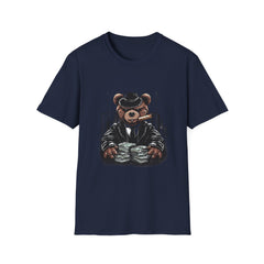 Gritty Urban Bear Unisex Softstyle Teddy T-Shirt - Cool and Trendy Streetwear