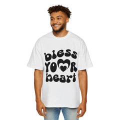 Men's Oversized T-Shirt - 'Bless Your Heart' Retro Graphic Tee