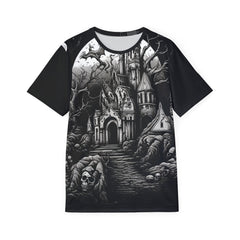 Gothic Castle Men's Sports Premium Jersey - Unique Athletic Tee for Halloween & Sports Enthusiasts