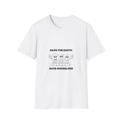 Eco-Friendly Unisex Girls T-Shirt - "Save the Earth, Save Ourselves" Design