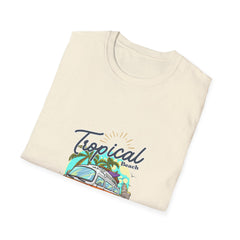 Tropical Beach Girls T-Shirt - Enjoy Your Weekend Unisex Softstyle Tee
