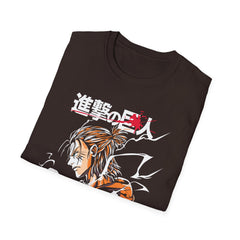 ATTACK ON TITAN ANIME Printed T-Shirt - Softstyle Black T-Shirt
