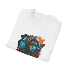 Devotional Printed T-Shirt | Colorful Abstract Face Design