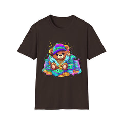 Groovy Bear Money Unisex Softstyle Teddy T-Shirt - Fun Graphic Tee for Casual Wear