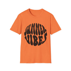 Summer Vibes Printed English quotes Unisex Softstyle T-Shirt - Perfect for Beach Days & Festivals