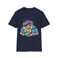 Groovy Bear Money Unisex Softstyle Teddy T-Shirt - Fun Graphic Tee for Casual Wear
