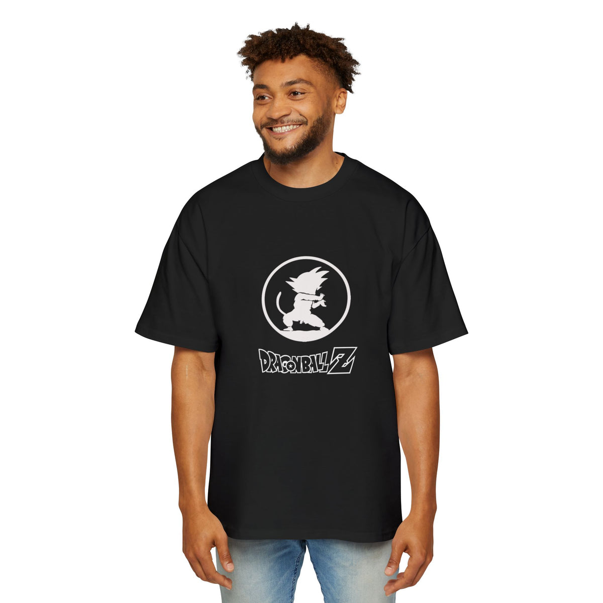 Men's Oversized Graphic Tee - Dragon Ball Z Inspired Design