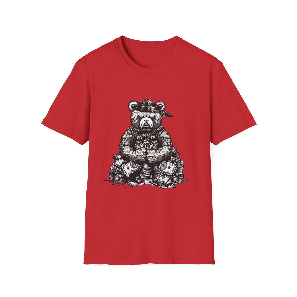 Cool Bear Graphic Unisex Softstyle Teddy T-Shirt - Perfect for Casual Wear