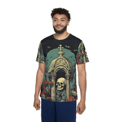 Men's Sports Premium Jersey - Gothic Skull Design for Fearless Athletes