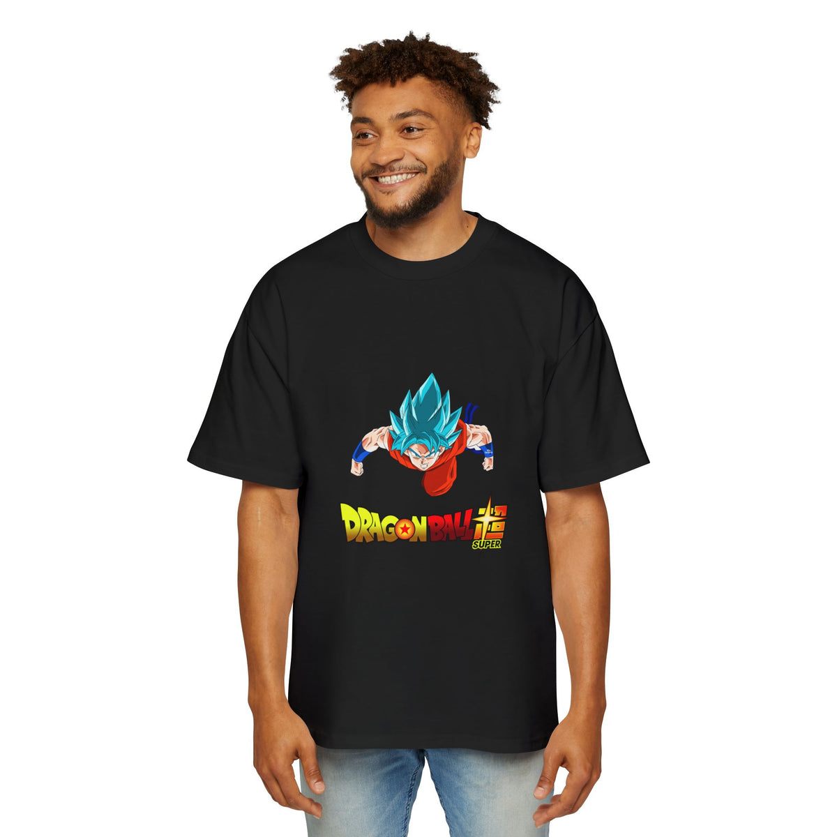 Dragon Ball Z Men's Heavy Oversized Tee - Bold Anime Graphic T-Shirt
