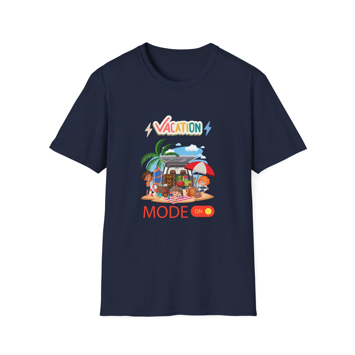 Vacation Mode On Unisex Softstyle T-Shirt - Perfect for Summer Adventures