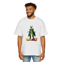 Dragon Ball Z Men's Heavy Oversized Tee - Cell Graphic Tee for Anime Fans