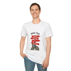 Road Trip Therapy Unisex Softstyle Girls T-Shirt - Adventure & Humor
