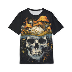 Skull Mushroom Men's Sports Premium Jersey - Unique Graphic Tee for Casual, Sporty Style