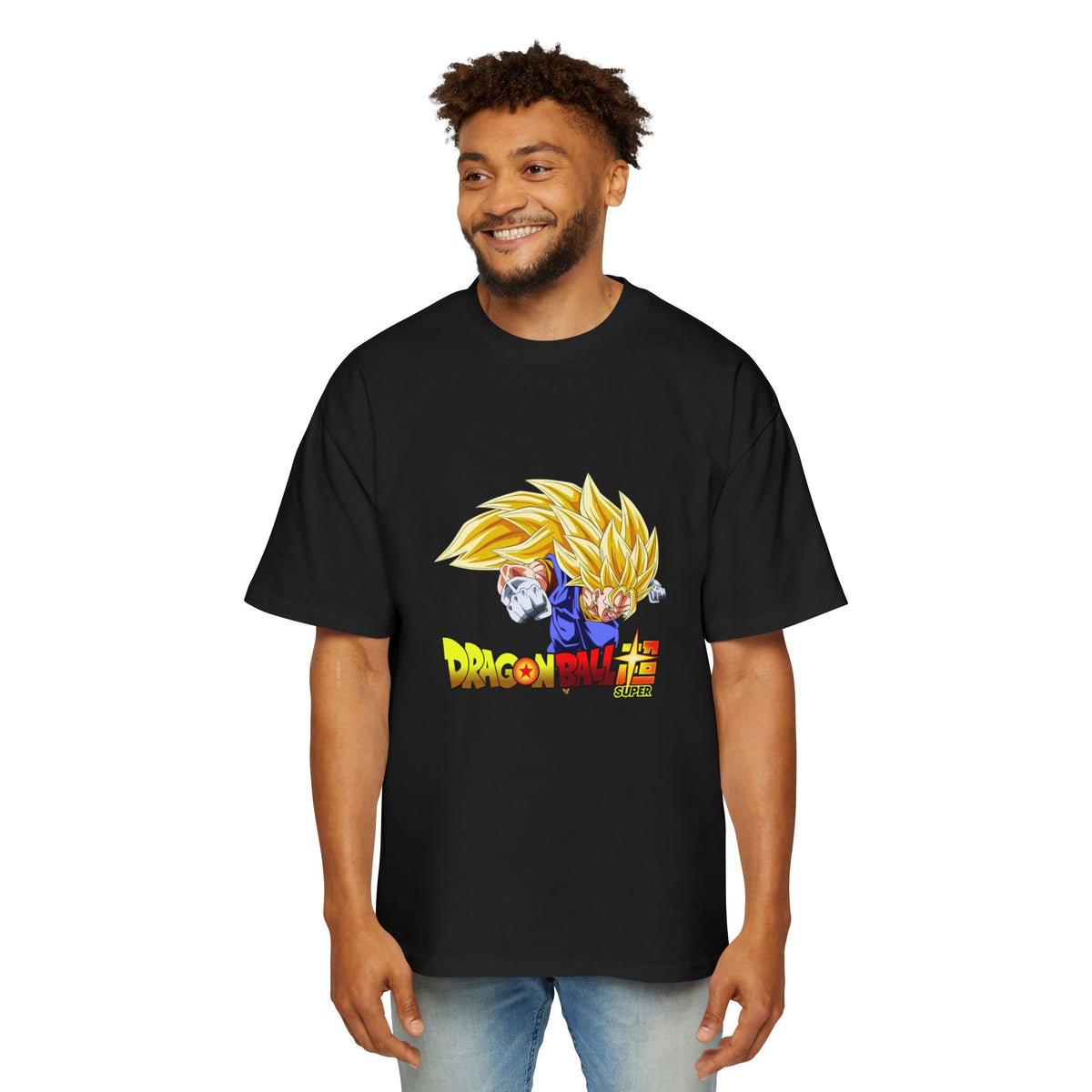 Dragon Ball Z Men's Heavy Oversized Tee - Iconic Anime Graphic T-Shirt