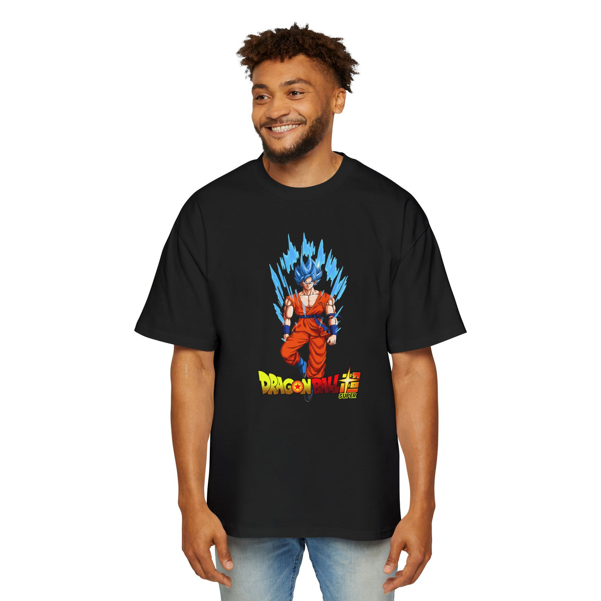 Dragon Ball Z Men's Heavy Oversized Tee - Anime Graphic Shirt for Fans