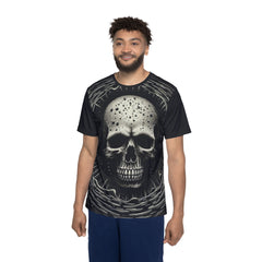 Men's Skull Sports Premium Jersey - Edgy Athletic Tee for Bold Style