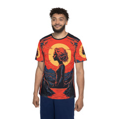 Stylish Men's Sports Premium Jersey with Bold Sunset Design