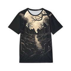 Men's Sports Jersey Premium with Creepy Forest Design – Perfect for Halloween and Gaming Events