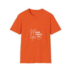 Mama Needs Coffee Unisex Softstyle Parents T-Shirt - Perfect for Moms and Coffee Lovers
