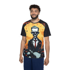 Men's Sports Jersey Premium - Skull Graphic Tee for Halloween and Unique Style