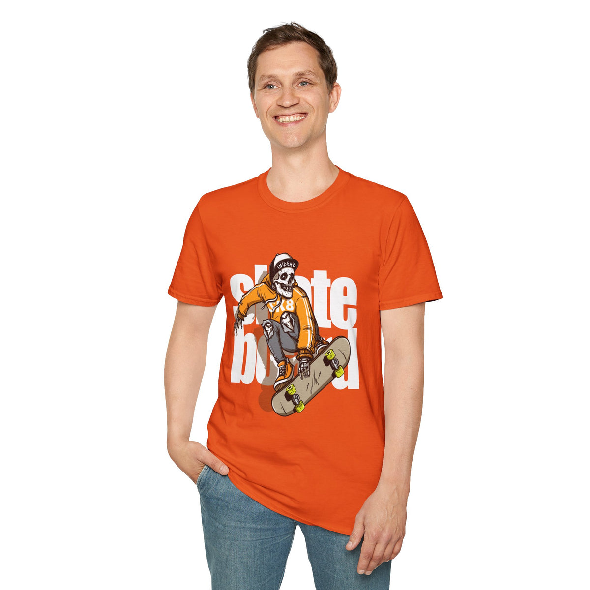 Cool Skateboarder Graffiti Graphic Unisex T-Shirt - Perfect for Streetwear Enthusiasts