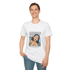 Vintage American Style Tee - Unisex Softstyle Girls T-Shirt with Retro Design