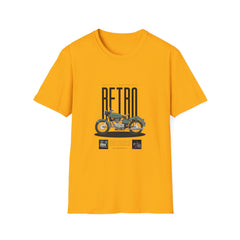 Retro Motorcycle Unisex Softstyle Girls T-Shirt – Vintage Racing Tee for Bike Lovers