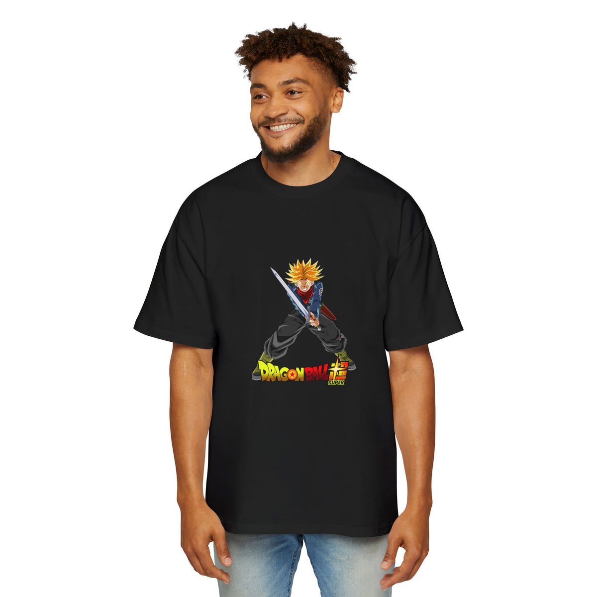 Dragon Ball Z Men's Heavy Oversized Tee - Anime Graphic T-Shirt