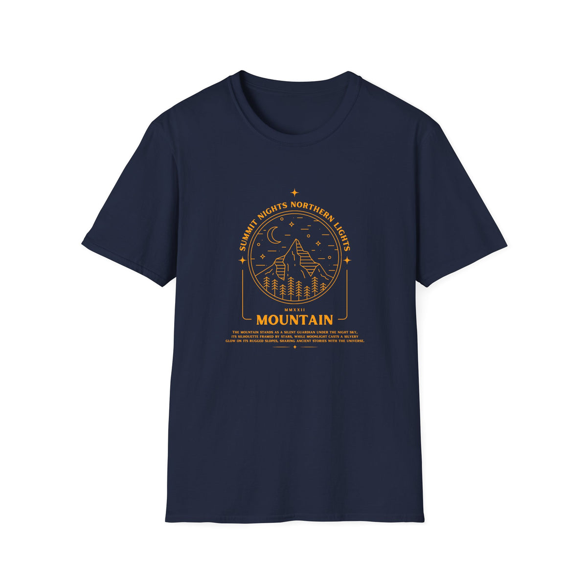 Mountain Nights Unisex Softstyle Girls T-Shirt - Adventure Awaits Design