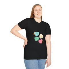 Cute Love Hearts Unisex love T-Shirt - Perfect for Valentine's Day and Everyday Wear
