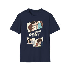 Our Love Story Unisex Softstyle Relatonship T-Shirt - Romantic Graphic Tee for Couples