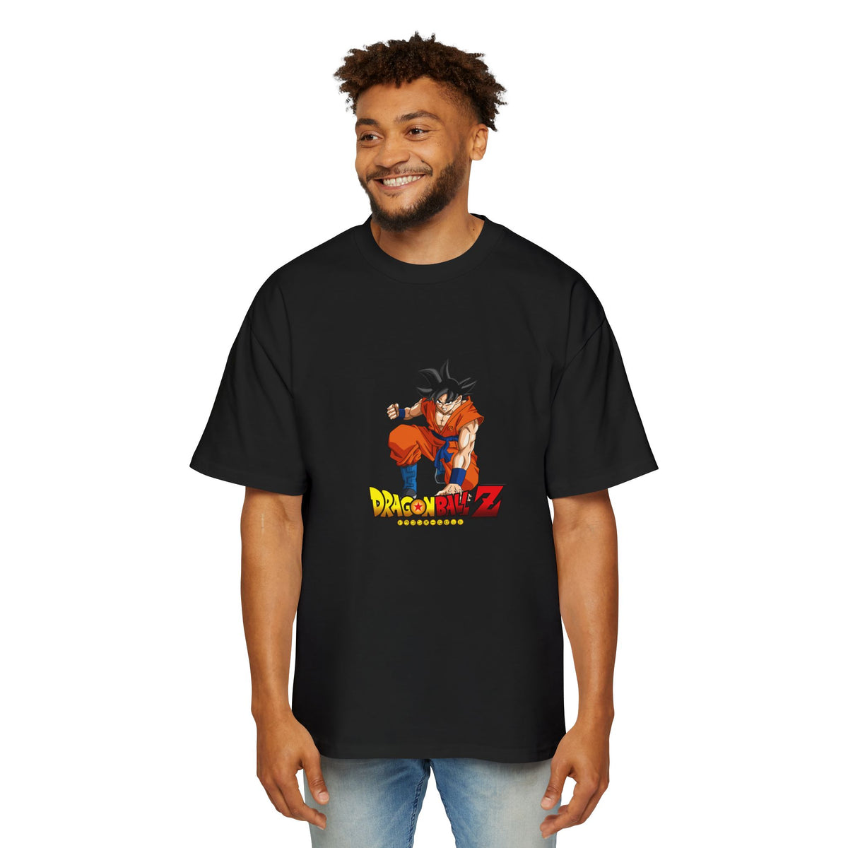 Dragon Ball Z Men's Heavy Oversized Tee - Iconic Anime Graphic T-Shirt
