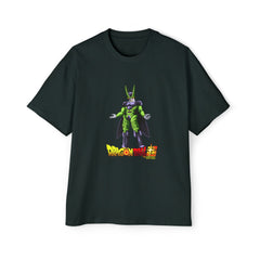 Dragon Ball Z Men's Heavy Oversized Tee - Cell Graphic Tee for Anime Fans