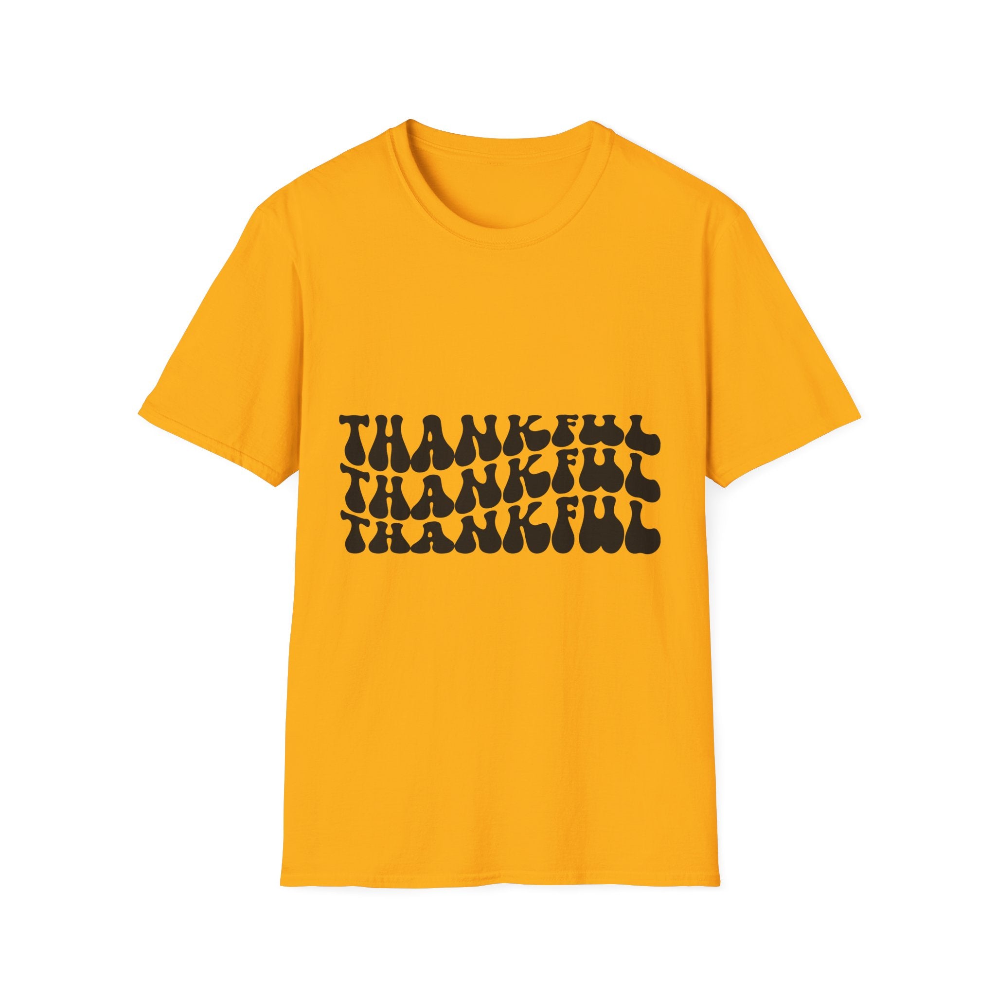 Thankful Printed English quotes Unisex Softstyle T-Shirt - Perfect for Gratitude Celebrations and Everyday Wear