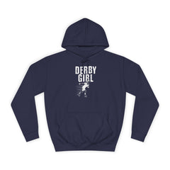 Unisex Derby Girl Hoodie | Comfortable College Pullover for Roller Derby Enthusiasts