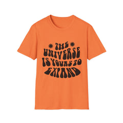 Cosmic Inspiration Printed English quotes Unisex Softstyle T-Shirt - 'The Universe Is Yours To Expand'
