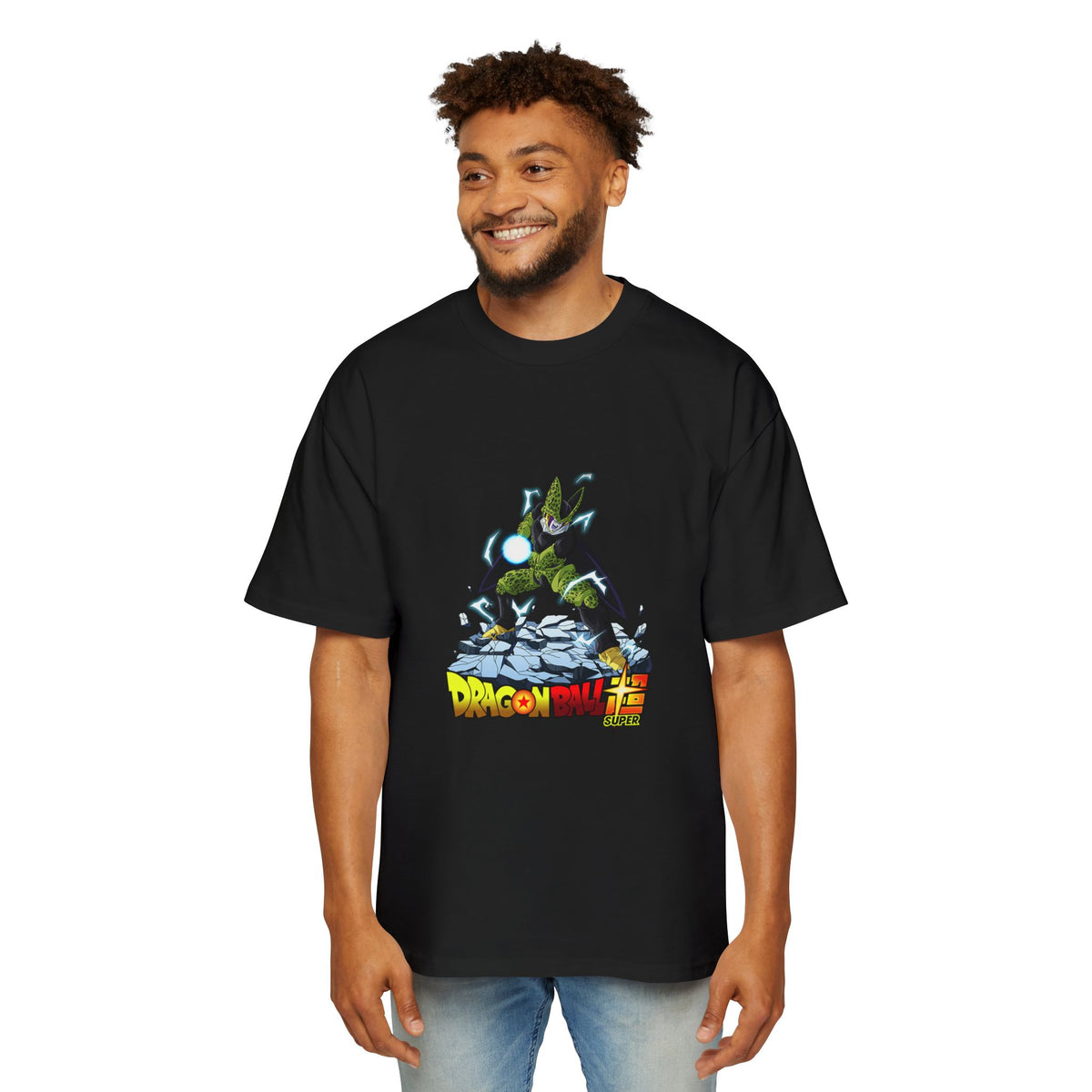 Men's Oversized Dragon Ball Tee - Retro Anime Graphic T-Shirt