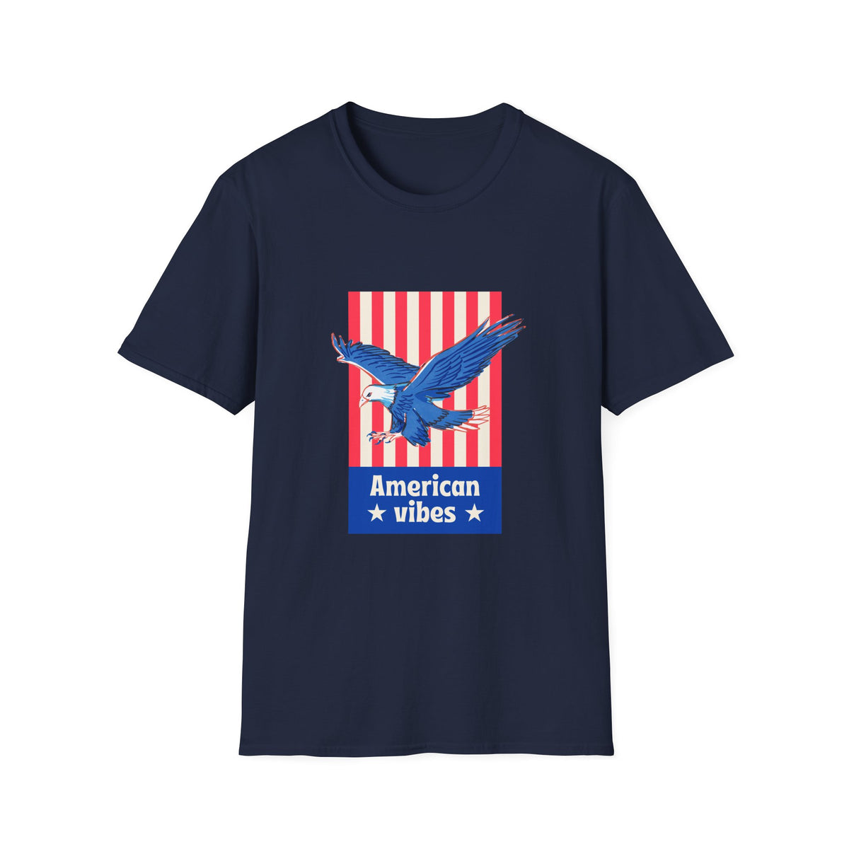 American Vibes Unisex Softstyle Girls T-Shirt – Patriotic Eagle Design