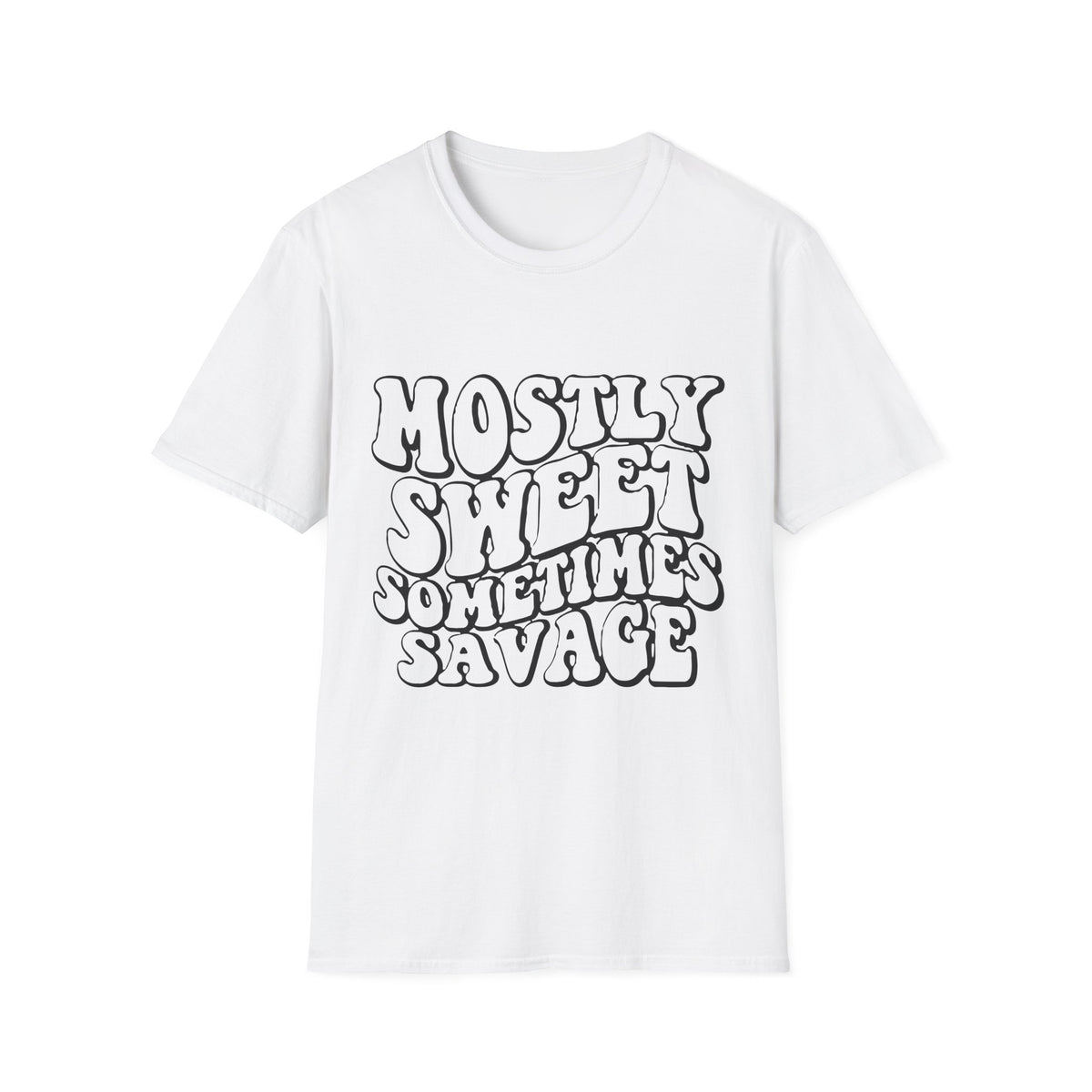 Mostly Sweet Sometimes Savage Printed English quotes Unisex Softstyle T-Shirt - Casual Graphic Tee for Trendsetters